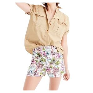 J. Crew Harbor Print Linen Sailor Shorts